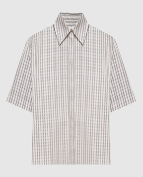 Agnona White shirt with checked silk TD1111YQ2009