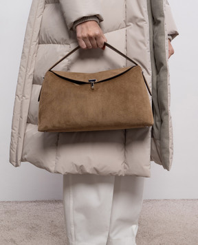 Toteme Beige suede bag 241WAL961LE0004