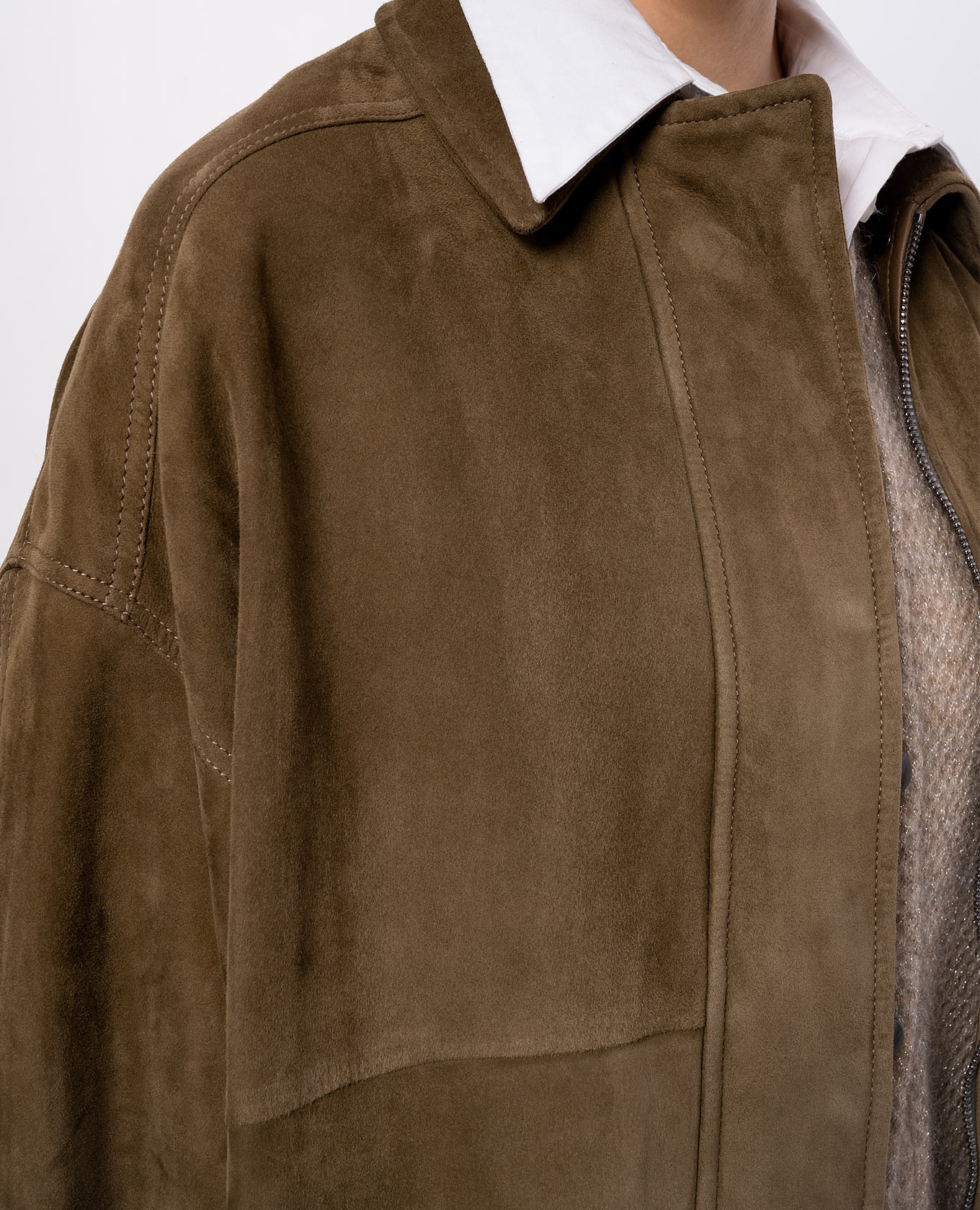 

Brown suede jacket Brunello Cucinelli