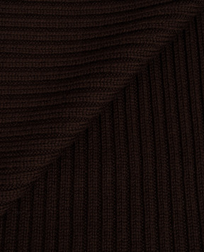 Cashmere&Whiskey Brown merino wool scarf 140