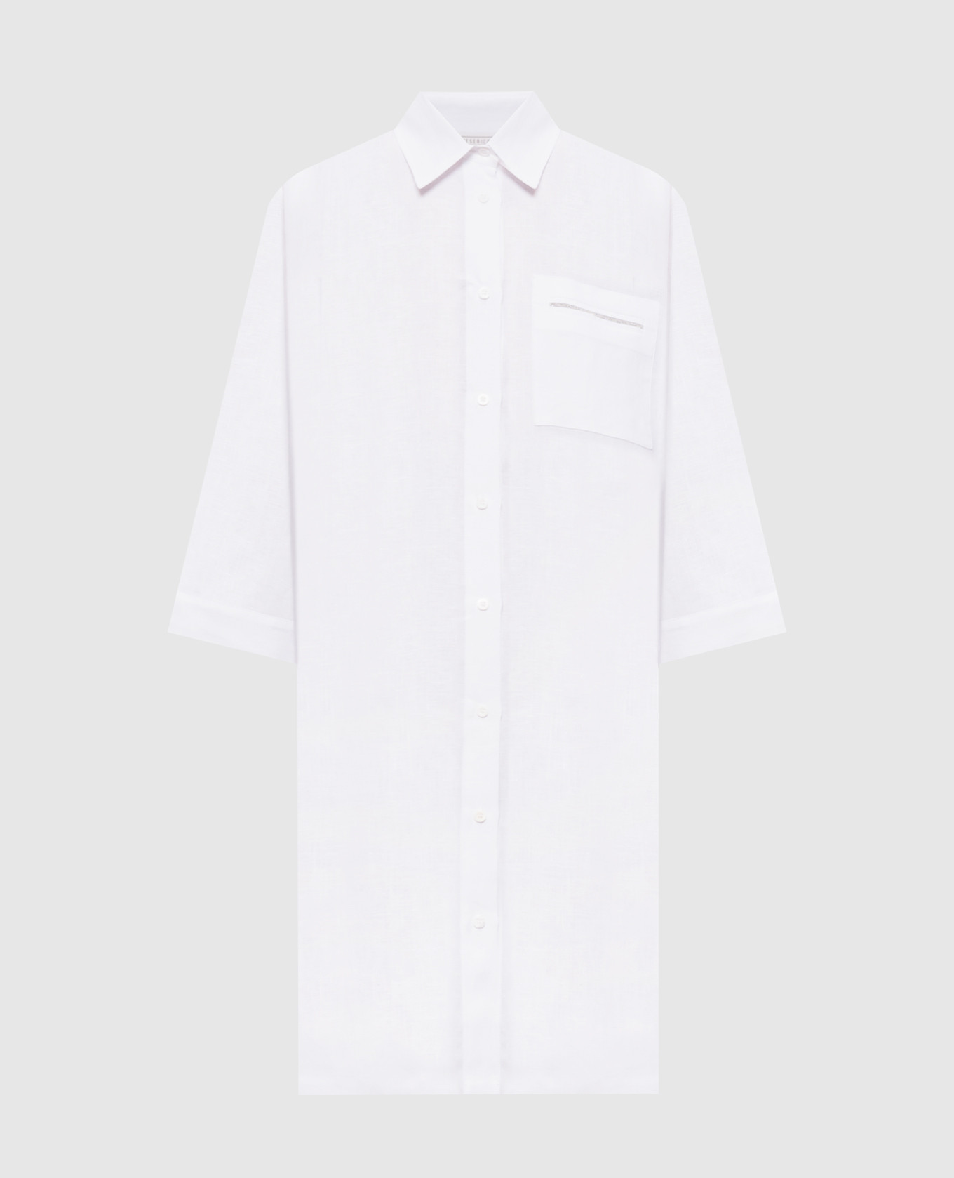 White long linen shirt