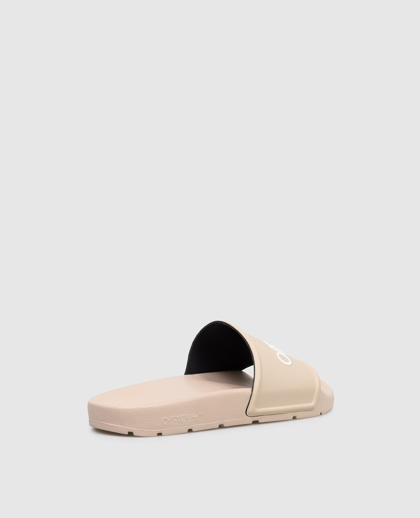 

Beige sliders with textured logo Off-White
