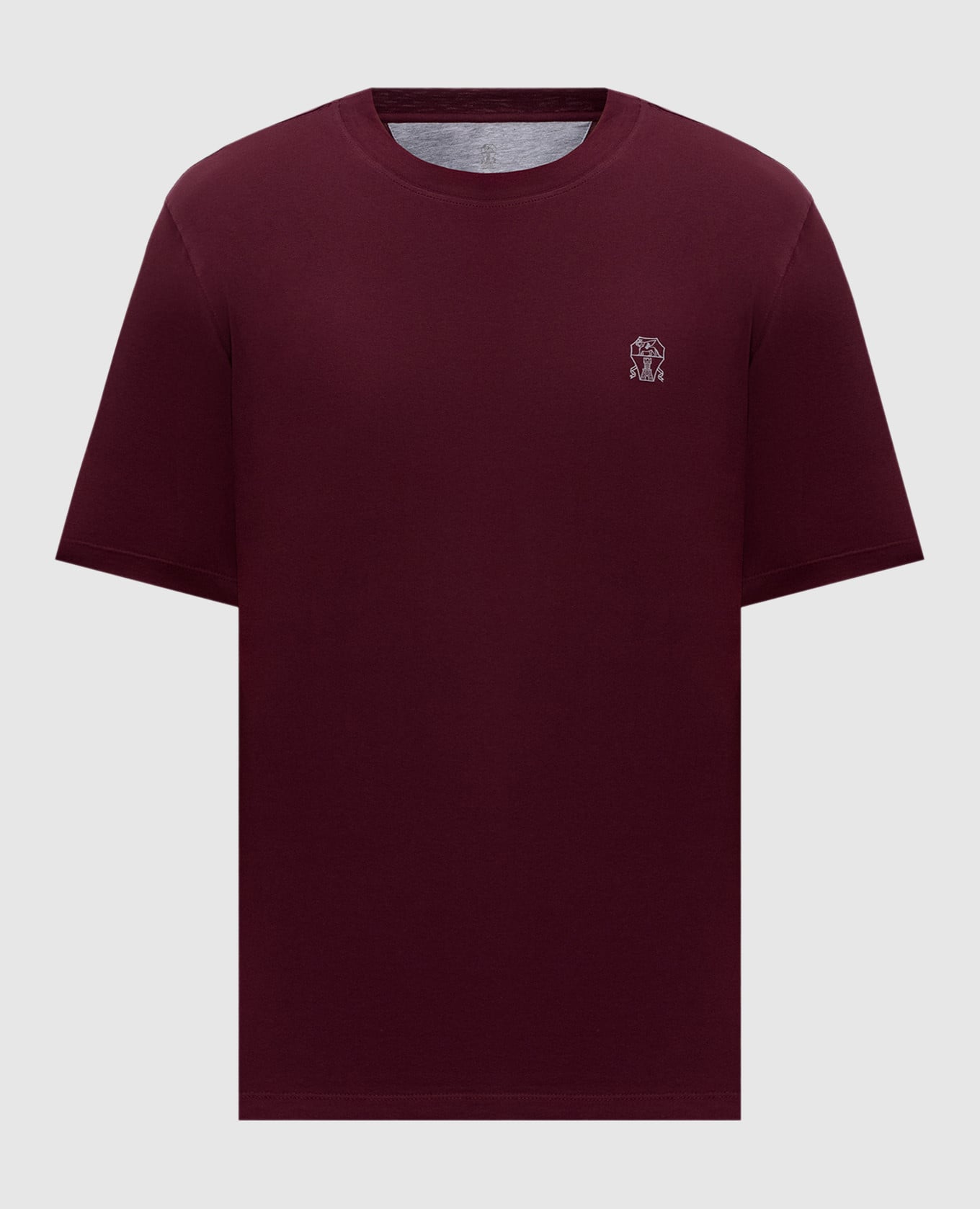 Burgundy straight-cut T-shirt