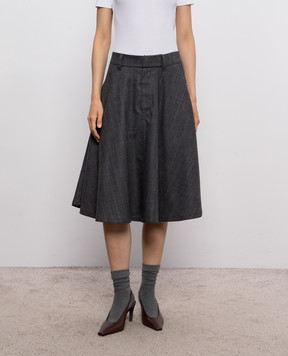 Brunello Cucinelli Gray wool skirt MP554G4084