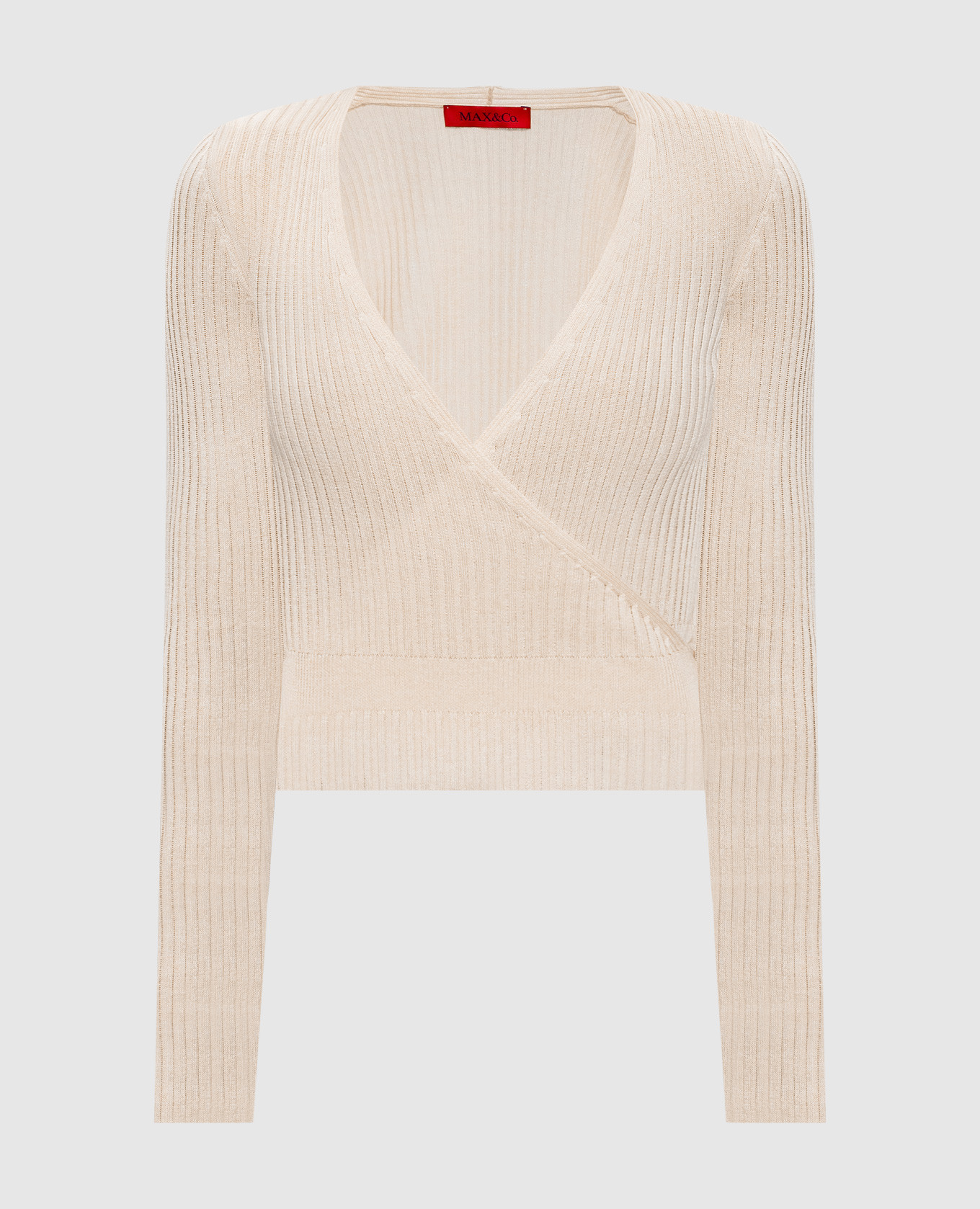 

Beige ribbed cardigan with a smell Max & Co
