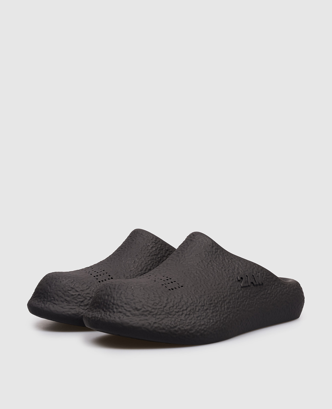 

Black clogs with textured logo 2AM