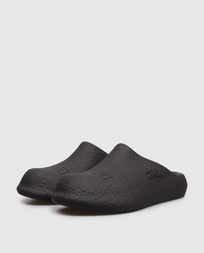 2AM Black clogs with textured logo BUS6GL20241017B