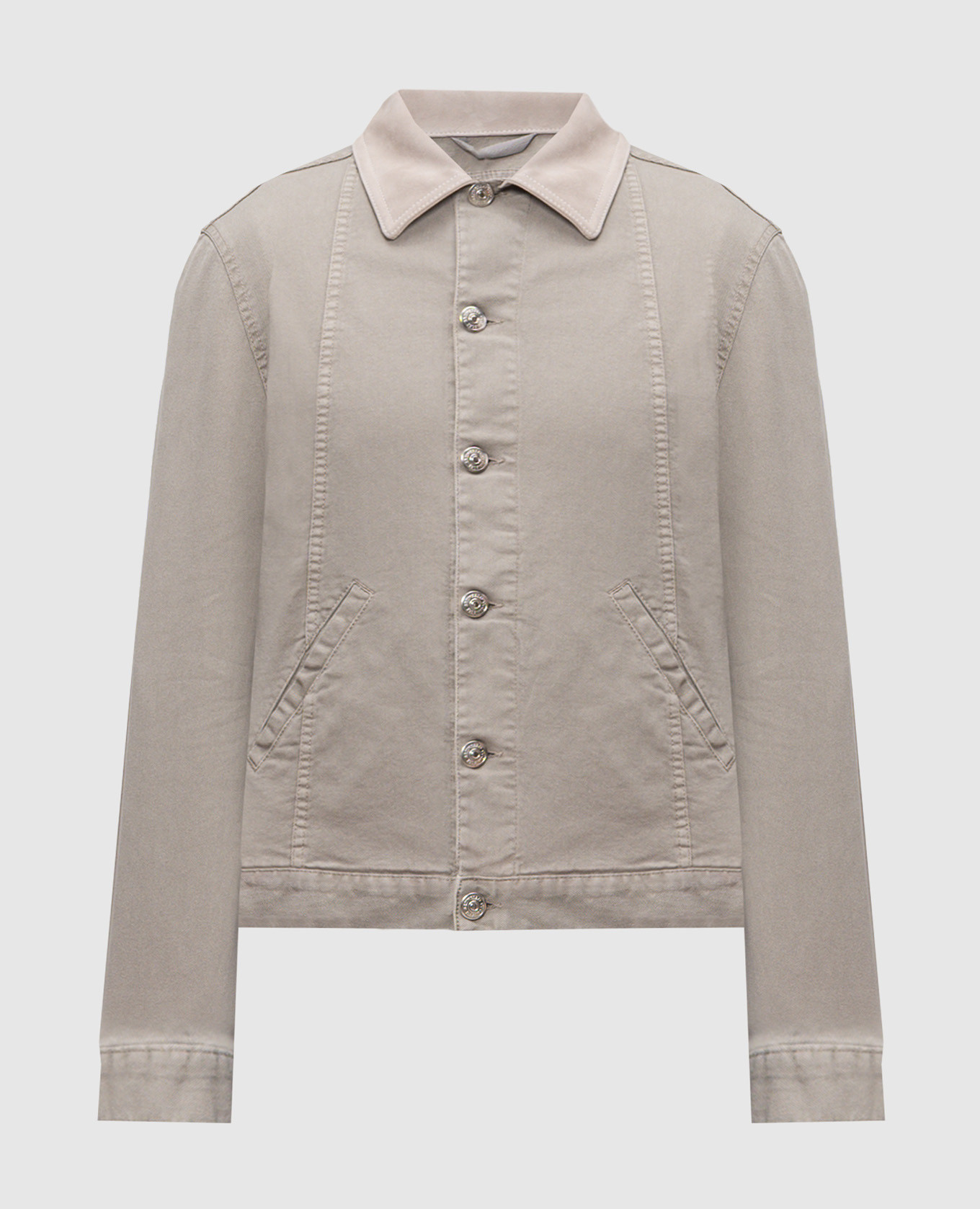 

Khaki denim jacket Brunello Cucinelli