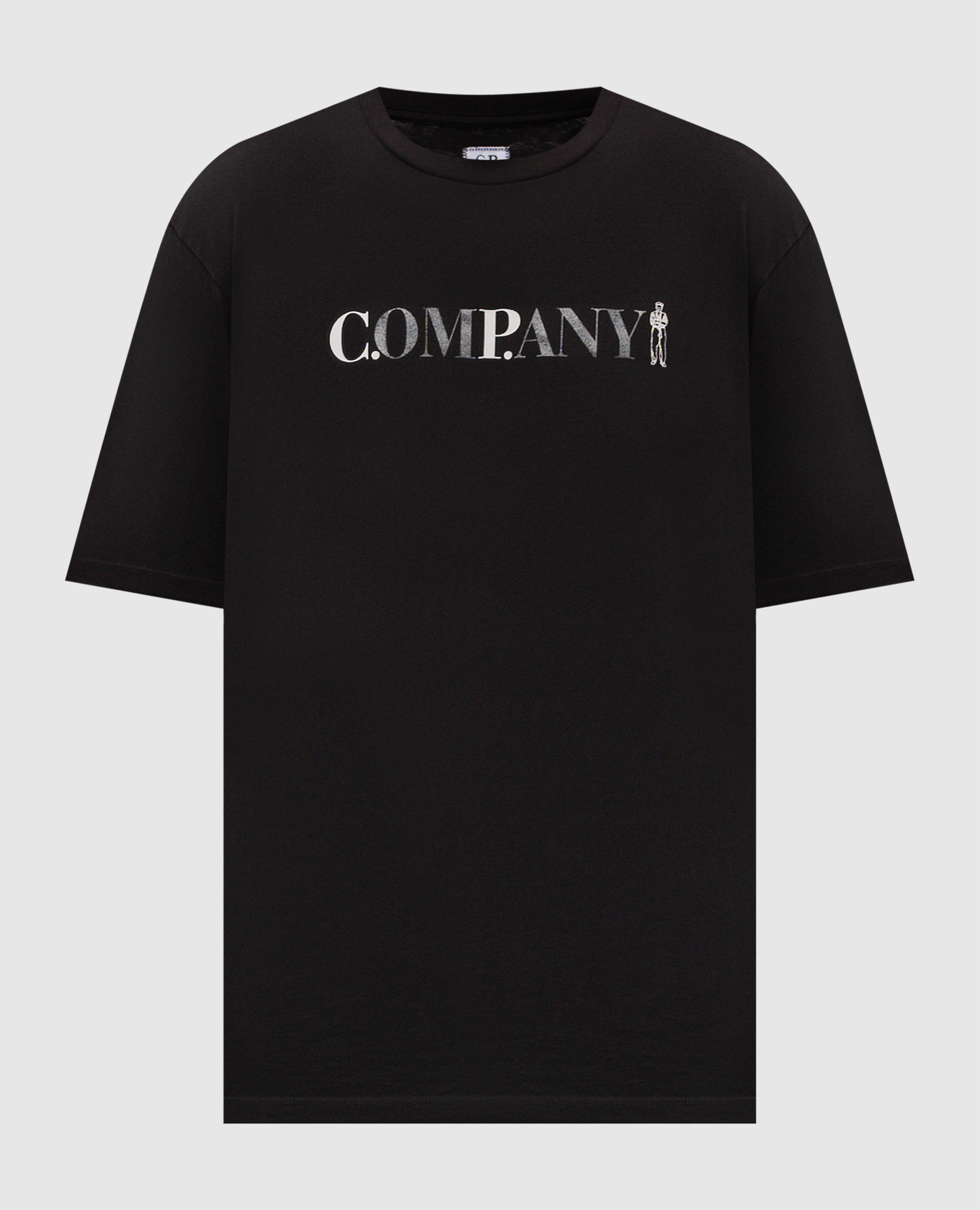 Black T-shirt with logo print