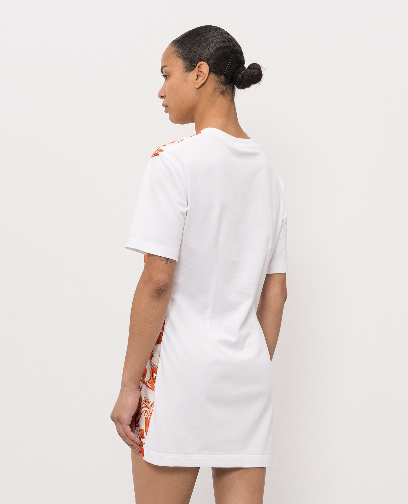 

Mini dress with silk in branded print Dolce&Gabbana, White