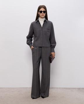 Brunello Cucinelli Gray shirt with wool MPW07NB206