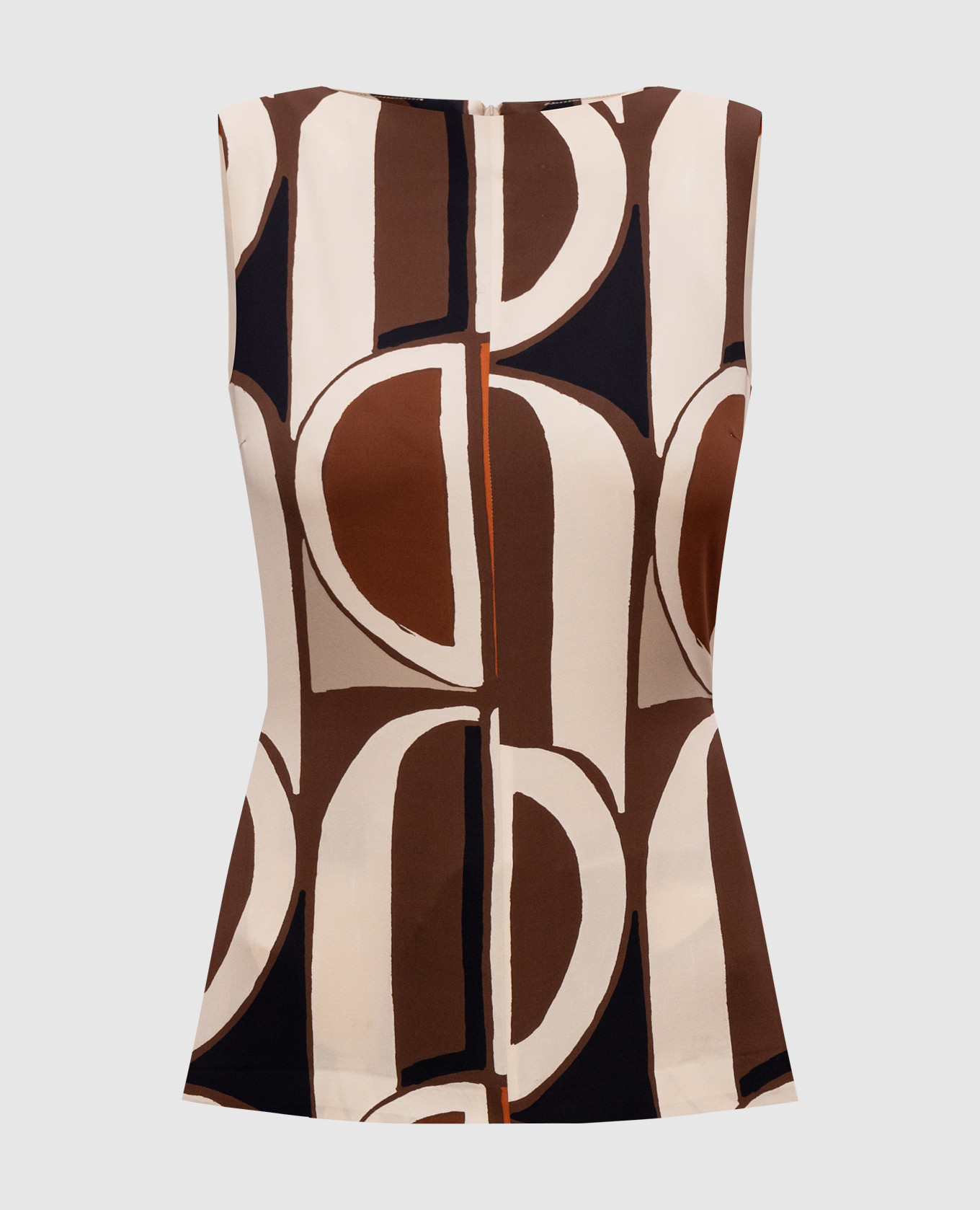 

Beige silk top with Dolly print Marco Pescarolo