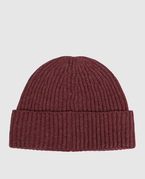 Brunello Cucinelli Burgundy cashmere hat M2293900