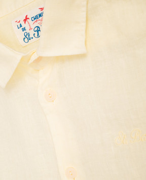 MC2 SAINT BARTH Children's yellow Agnes linen shirt AGN000100556L
