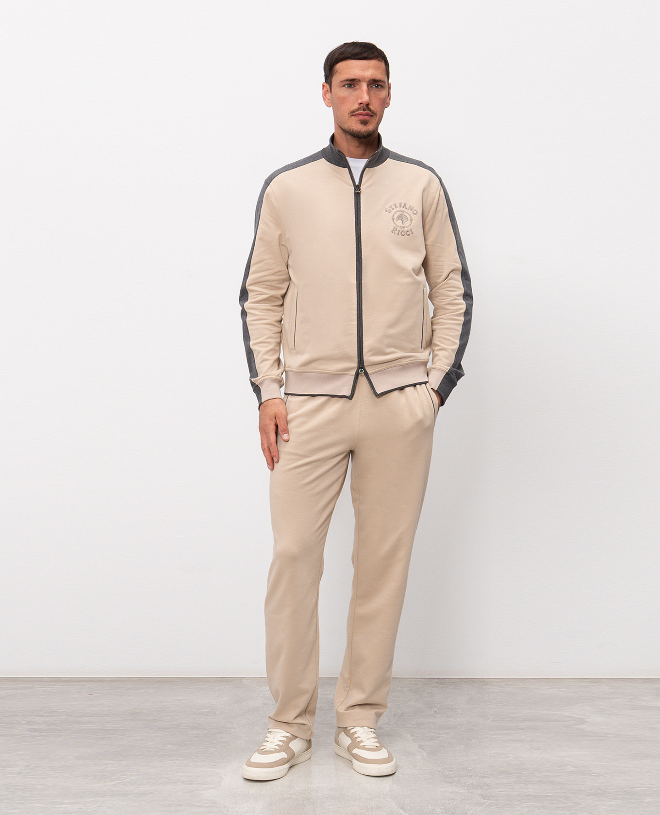 

Beige tracksuit with embroidery Stefano Ricci