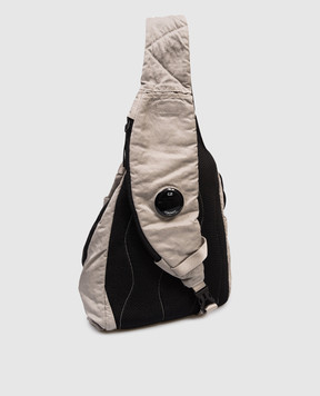 C.P. Company Children's gray sling bag with logo embroidery CUX00QL3C06