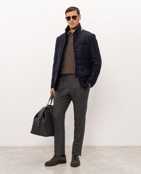 Pini Parma Blue wool and cashmere jacket PADJACLPBLUE
