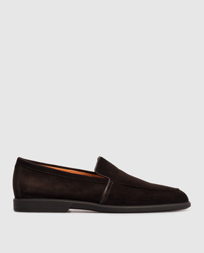 Santoni Brown suede loafers MGAR18829SMOSEAA