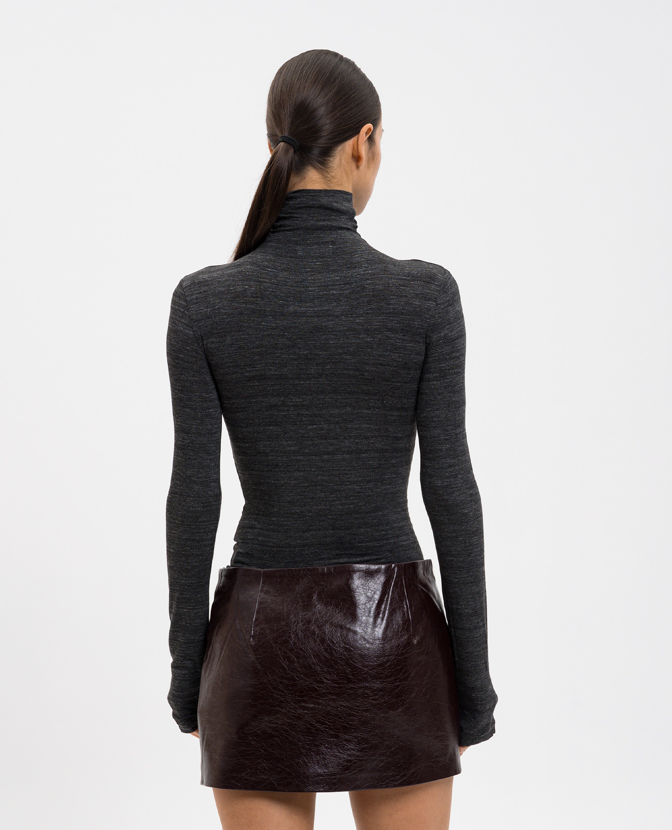 

Grey melange golf shirt with print Off-White