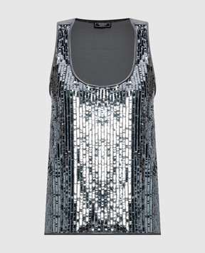 Peserico Gray sequin top E081525024B