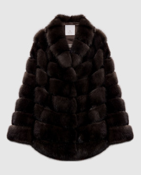 Rindi Dark brown sable fur coat 096ZB026