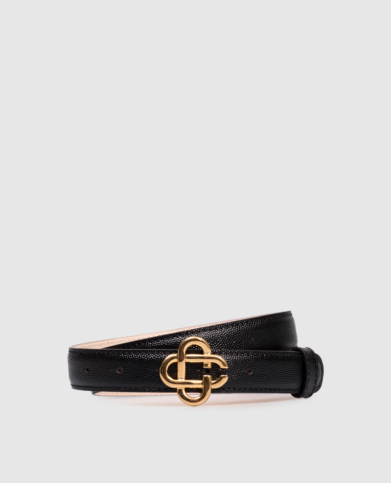 

Black leather belt with emblem Casablanca