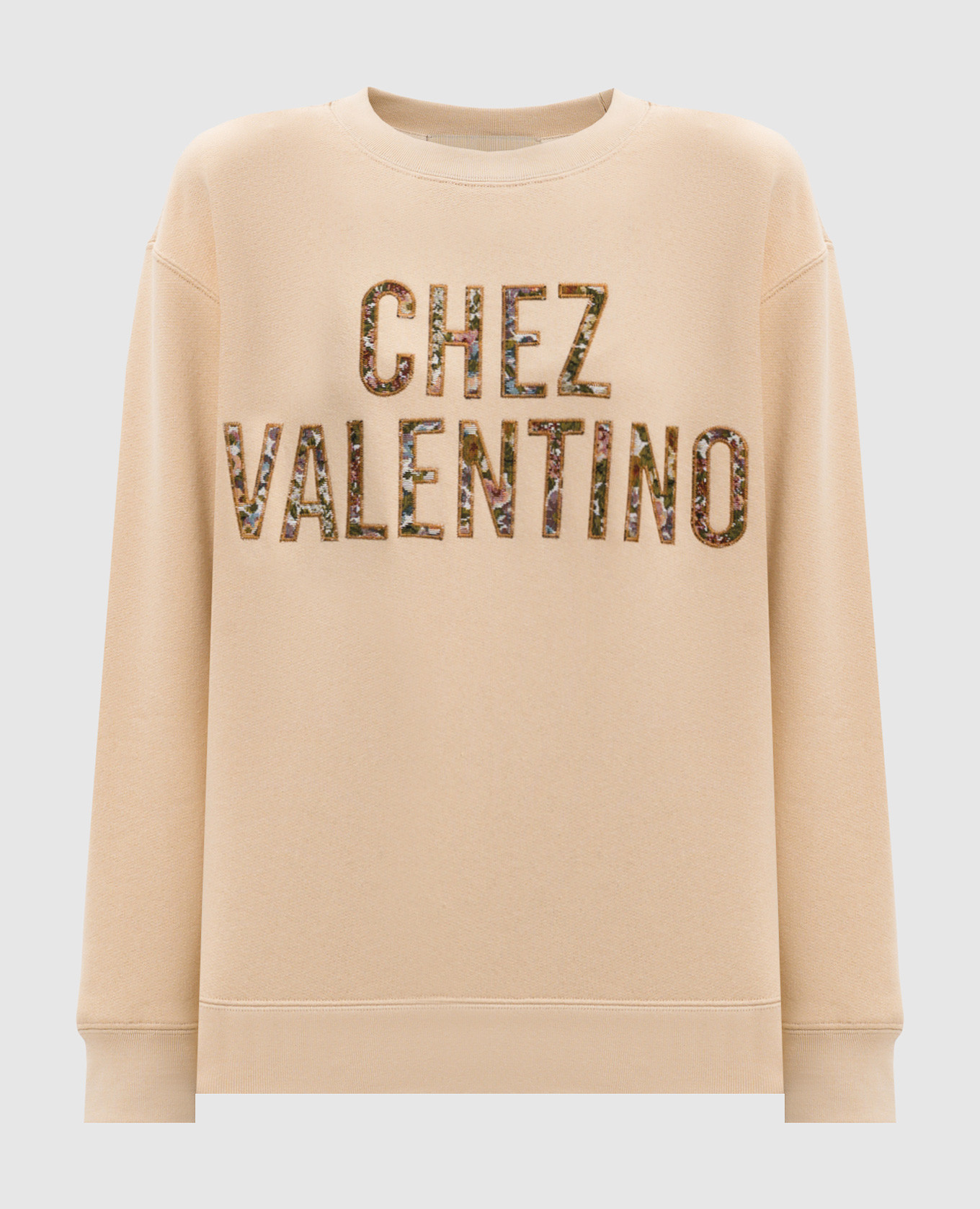 

Beige sweatshirt with Chez Valentino patch Valentino