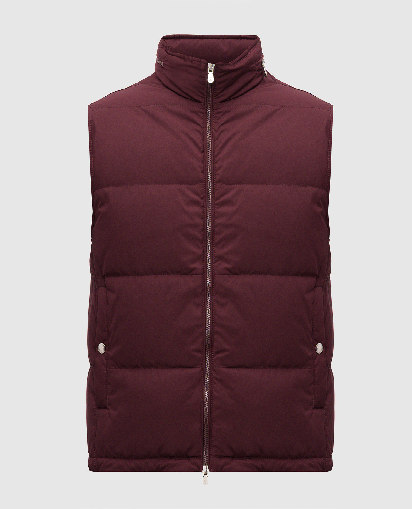 Burgundy down vest