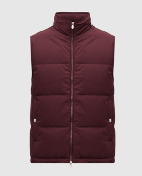 Brunello Cucinelli Burgundy down vest MV4081611