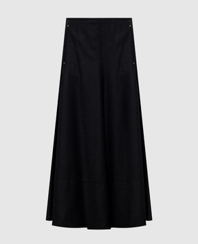 Agnona Gray wool midi skirt TG1206XU1142