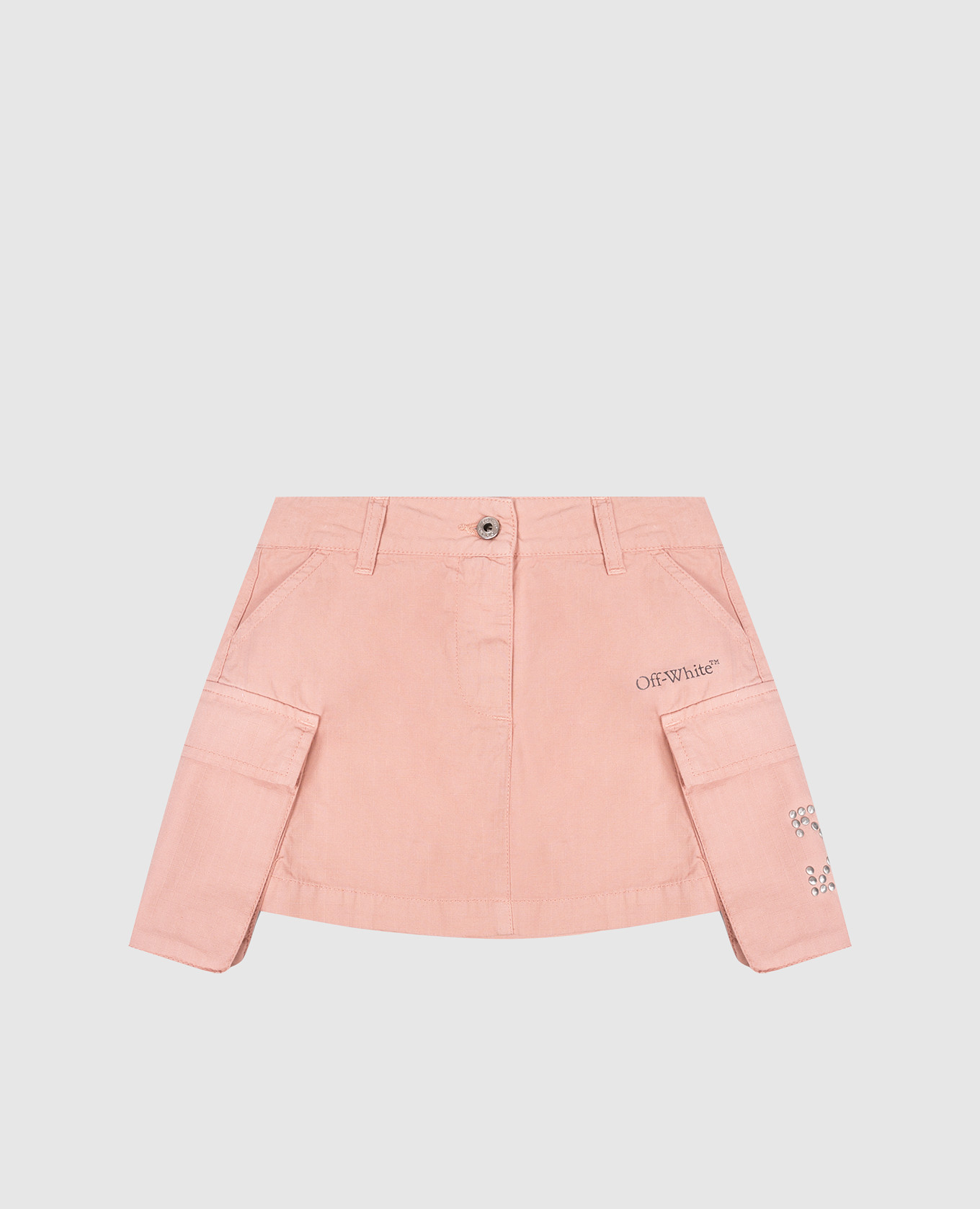 

Children's pink mini skirt with logo print Off-White