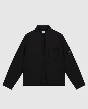 C.P. Company Children's black jacket with logo patch CUS01TL3C001014