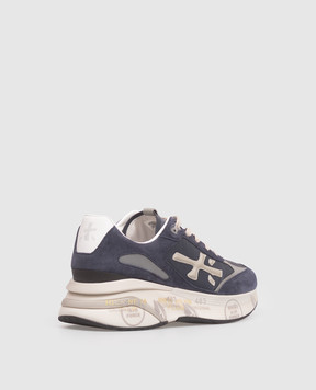 Premiata Moerun blue combination sneakers with emblem MOERUN7306