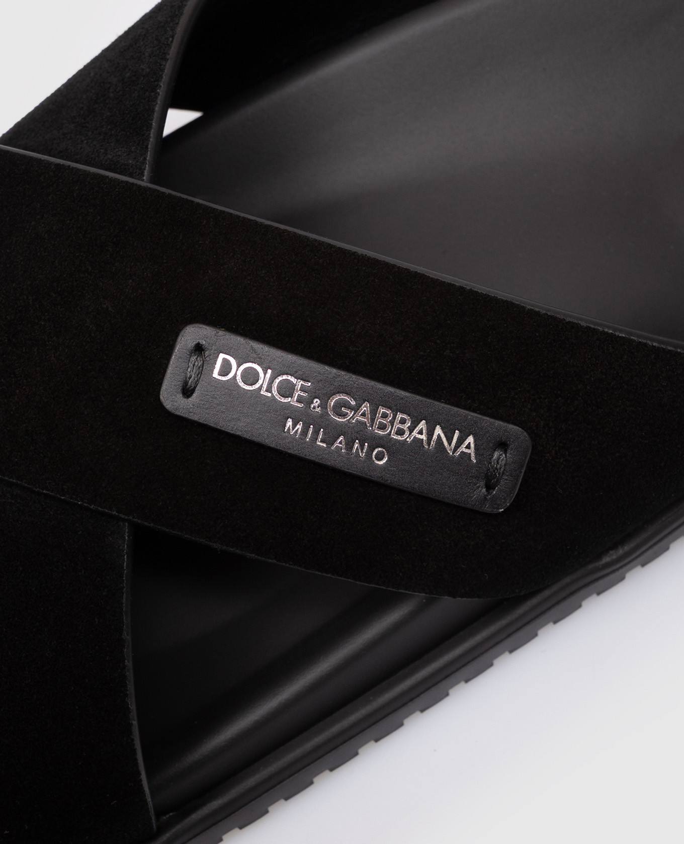 

Black suede flip-flops with logo patch Dolce&Gabbana