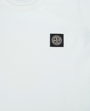 Stone Island Children's blue T-shirt with logo patch L1S162100002S00471012
