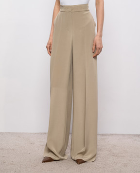 Max Mara PALANCA khaki silk pants MXEPALANCA