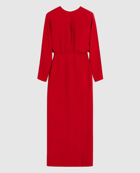 Valentino Red silk midi dress 8B0VAK571MM