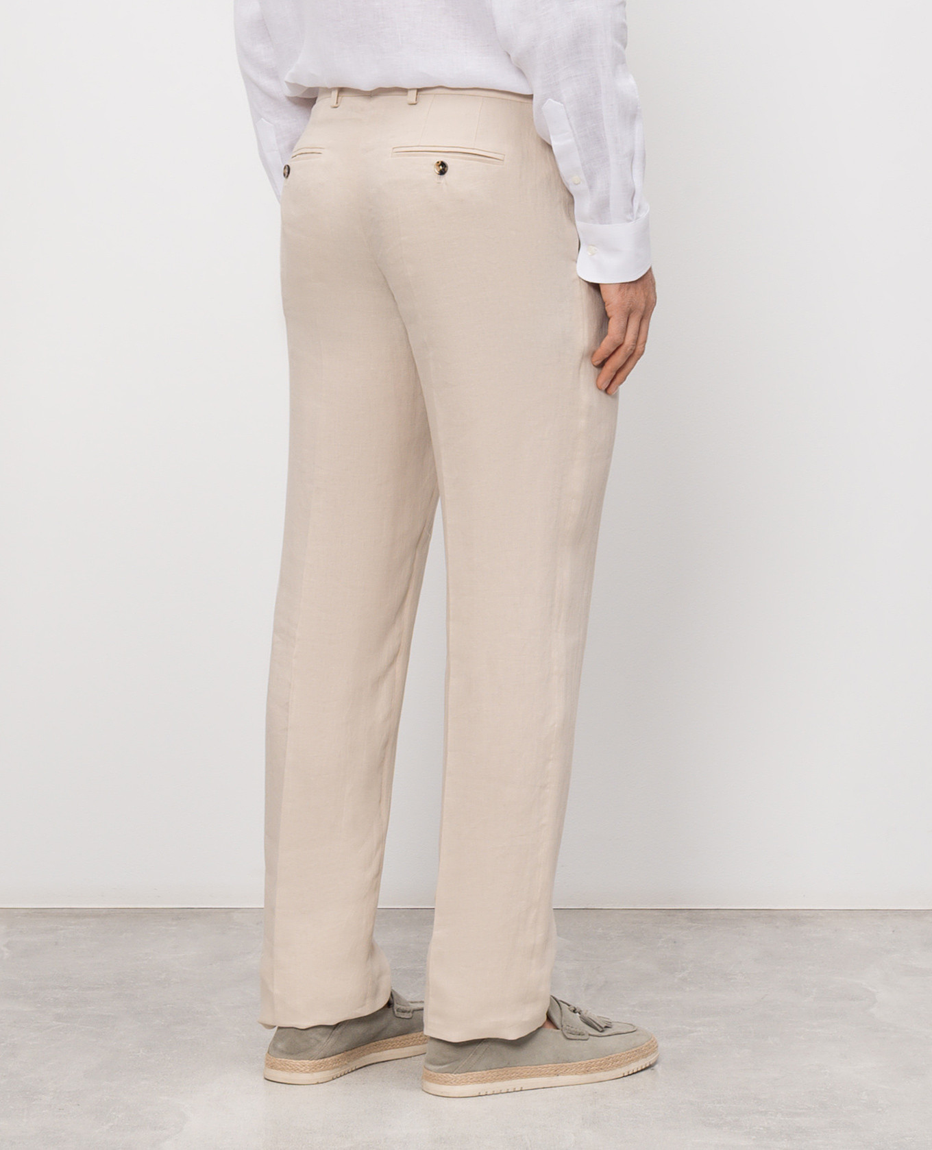 

Beige linen pants Agnona
