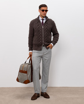 Brunello Cucinelli Brown cashmere cardigan MA2301506