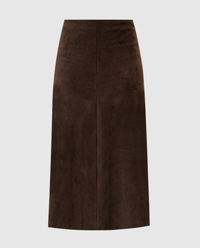 Simonetta Ravizza Brown suede skirt Pat F06SK77S1