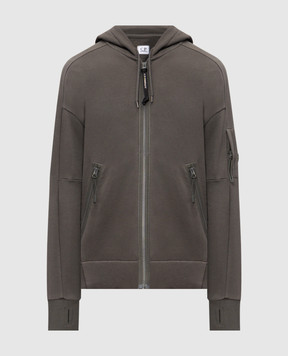 C.P. Company Khaki sports jacket with logo patch MSS716A005086W