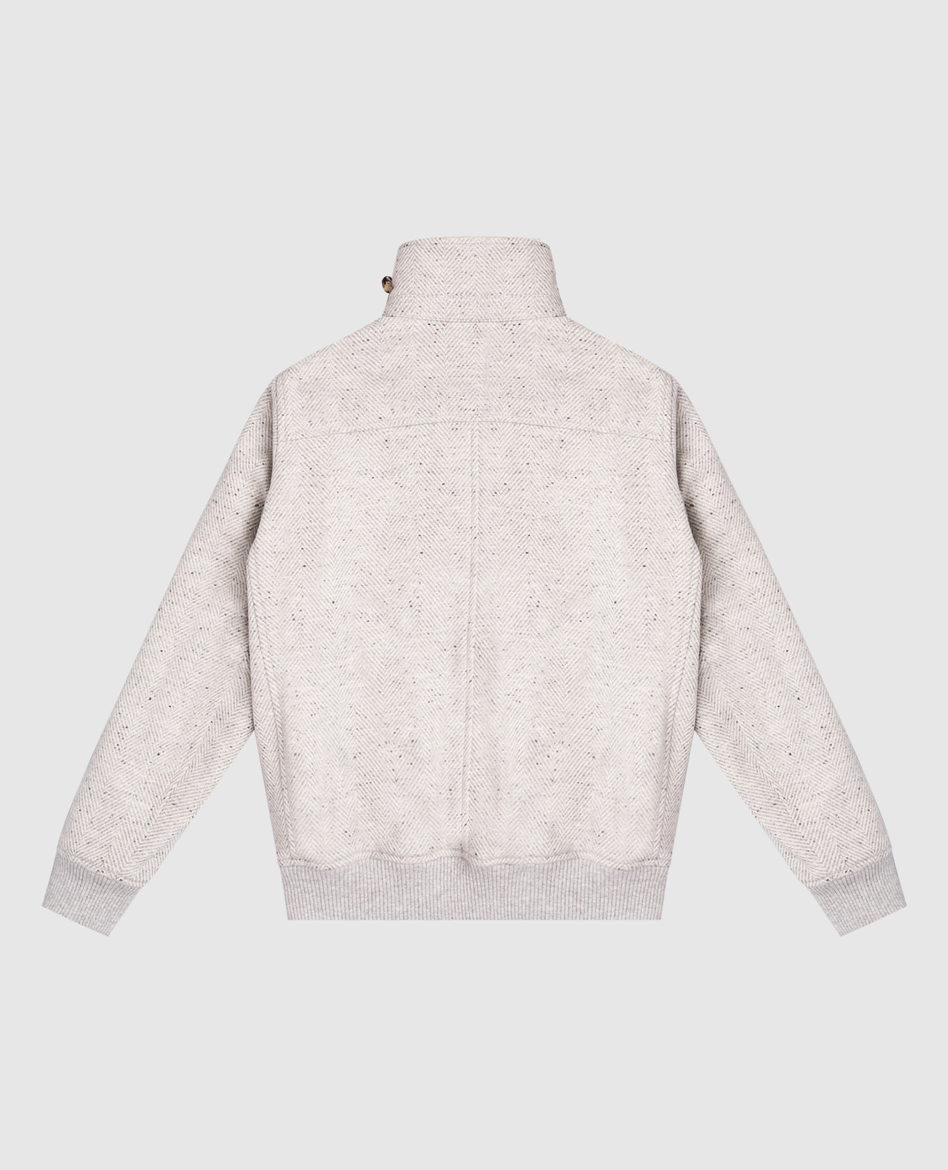 

Children's gray wool and cashmere jacket with fur Brunello Cucinelli, Grey