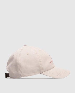 Brunello Cucinelli Gray cap with contrasting logo embroidery M252D9850