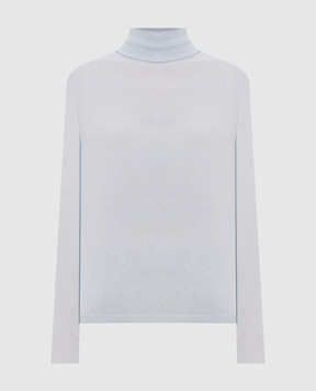 Allude Blue wool and cashmere turtleneck 26517013