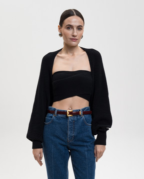 Balmain Black bolero cardigan GF1KL275KJ39