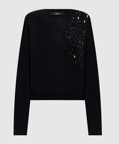 Black cardigan and top set