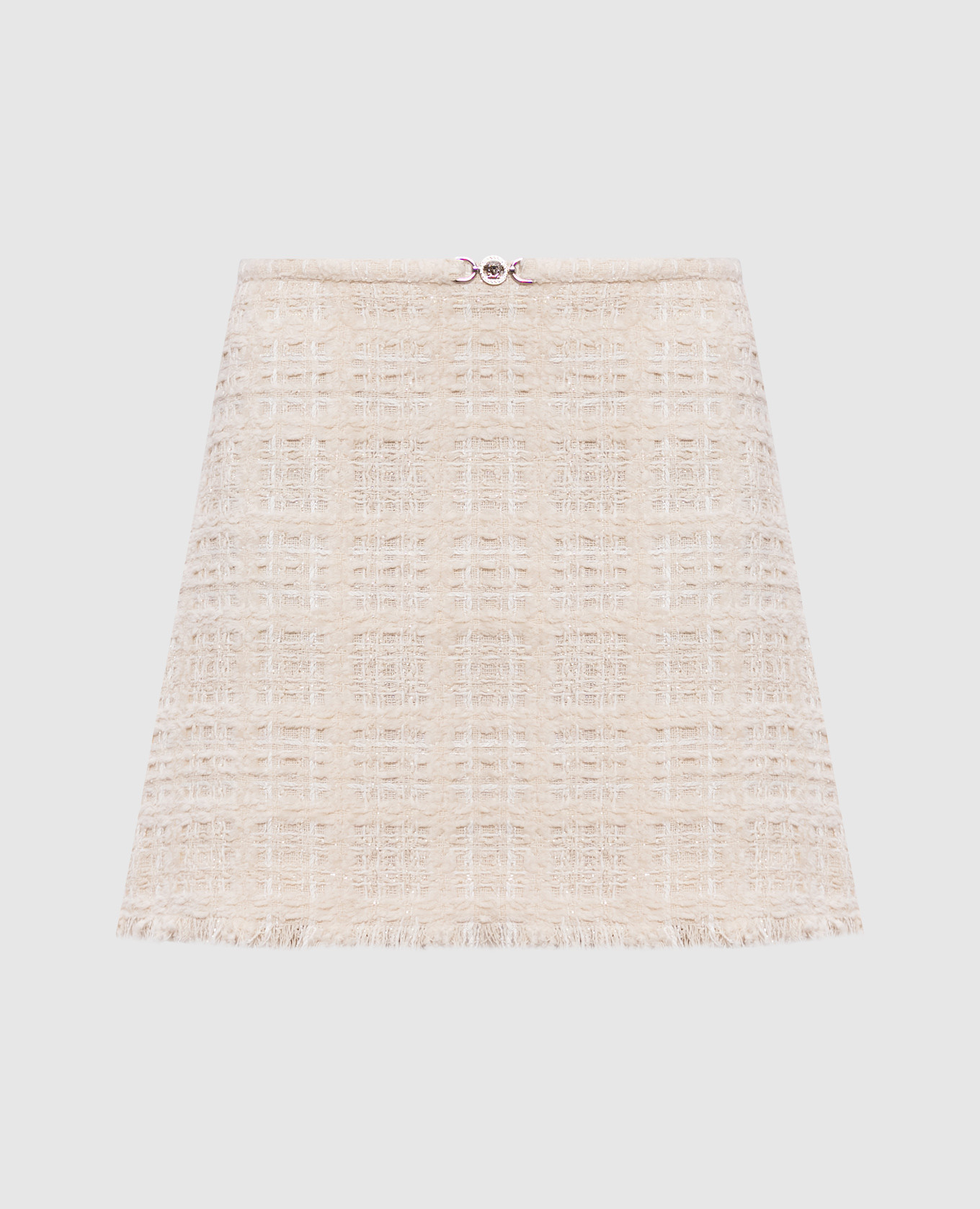 

Beige tweed mini skirt Versace