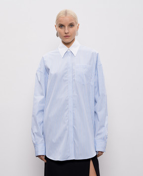 Thierry Mugler Blue striped shirt 26P1TO08452030