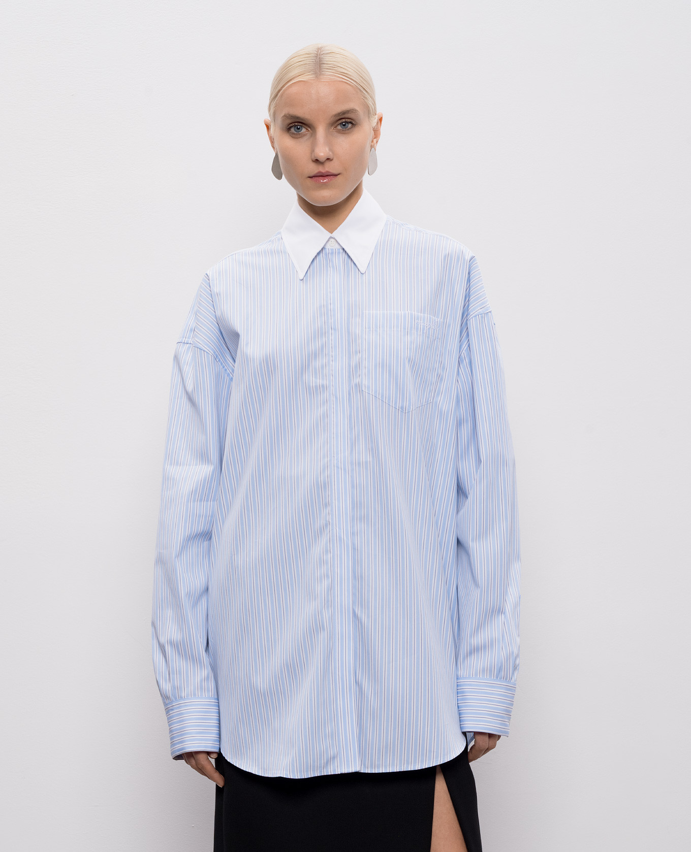 

Blue striped shirt Thierry Mugler, Light blue