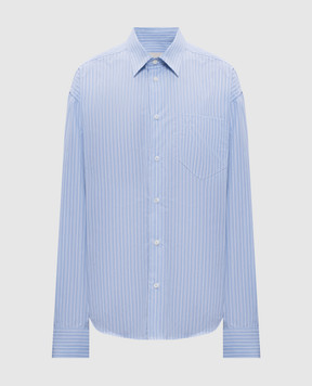 Ami Paris Blue striped shirt USH766CO0219w